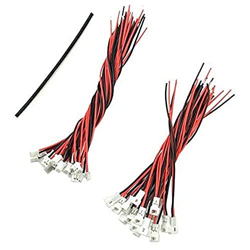 Yunique Green-Clean-Power - Set 40 Connettori Jst 1,25Mm, 20X Maschio/Femmina, Cavi 80/100Mm Per Modellismo/Led, Adatto Per Batterie E Collegamenti Mo