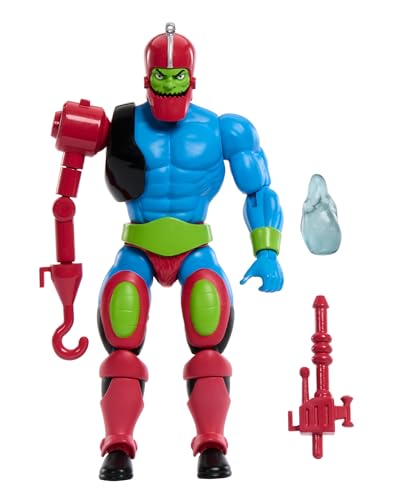 Masters Of The Universe Origins - Trap Jaw Collezione Cartoon, Action Figure Articolata Alta 14+ Cm, Con Un Uncino, Un Blaster E Un Mini Fumetto Inclu