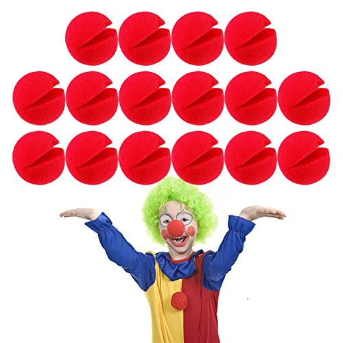 Tryt - Naso Da Pagliaccio, 16 Pezzi In Spugna Rossa, Festa Magica Di Natale, Festa Di Compleanno, Decorazioni Di Nozze, Per Bambini E Adulti, Gioco Di