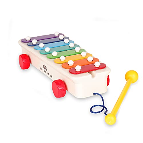 Xilofono Pull-A-Tune, Classici Fisher Price, Basic Fun, 1702, Impara A Camminare Con Le Funzioni Interattive Del Giocattolo, Giocattolo Musicale Per B