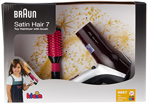 Theo Klein 5867 Asciugacapelli Braun I Asciugacapelli Per Bambini Con Spazzola E Diffusore I Giocattoli Per Bambini Dai 3 Anni In Su