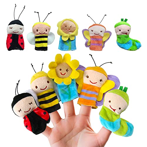 Liwein 5 Pezzi Burattini Per Dita, Finger Puppets Animali Burattini Marionette Da Dita Animali Pupazzetti Dita Marionette Da Dito Per Favore Di Partit