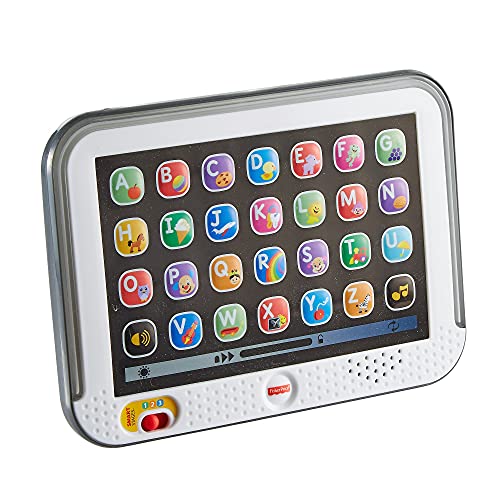 Fisher-Price Tablet Ridi E Impara, Giocattolo Di Apprendimento Per Bambini Ridere E Imparare Smart Stages Con Musica E Luci Per Età Da 1+ Anni, Edizio