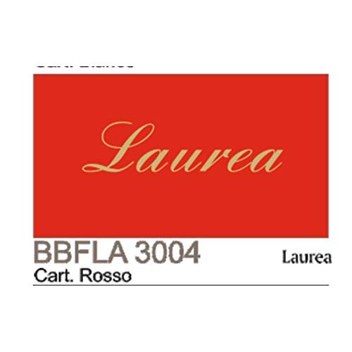 100 Pz Bigliettini Bigliettino Bomboniera Laurea Carta Colore Rosso Scri