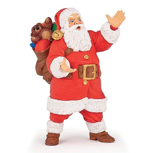 Papo - Figurina Père Noël, Magie Du Monde Enchanté, Figurina Dipinta A Mano Per Bambini Da 3 Anni - Fate Delle Feste E Spirito Natalizio Da Colleziona