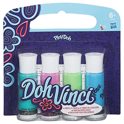 Play-Doh - Dohvinci Refill Confezione Contenente 4 Tubetti Di Ricambio
