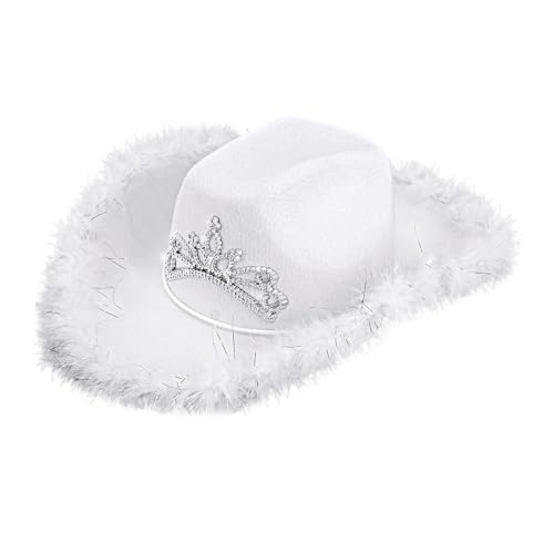 Widmann Milano Party Fashion - Cappello Da Cowboy Con Diadema E Orpelli, Western, Indiano, Texano, Ranger, Jga