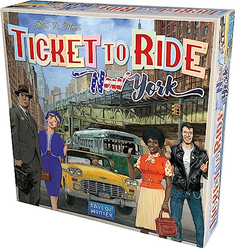 Asmodee - Ticket To Ride: New York - Gioco Da Tavolo Per Tutta La Famiglia, 2-4 Giocatori, 8+ Anni, Edizione In Italiano