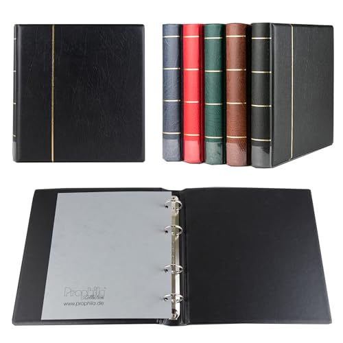 Prophila Kobra Ringbinder For Coins, Banknotes, Postcards, First Day Sheets, Black, Size 220 X 230 X 40 Mm