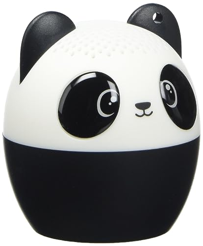 Legami - Mini Vivavoce E Speaker Wireless, Pump Up The Volume, Ø 4,3 Cm, Rivestimento Esterno In Gomma, Interno In Plastica, Tema Panda, Scatta Selfie