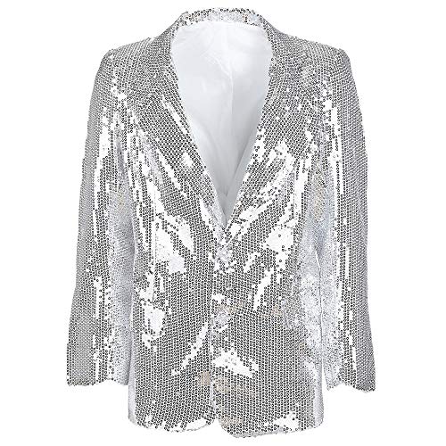 "Showtime" (Silver Sequin Jacket) - (Xl)