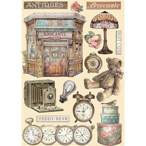 Stamperia Colored Wooden Shape A5 - Brocante Antiques