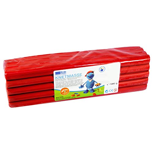 Becks Plastilin 1000 G Modelling Clay Pack (Red), Colore, B100495