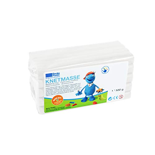 Becks Plastilin 500 G Modelling Clay Pack (White), Colore Multi-Colour, B100478