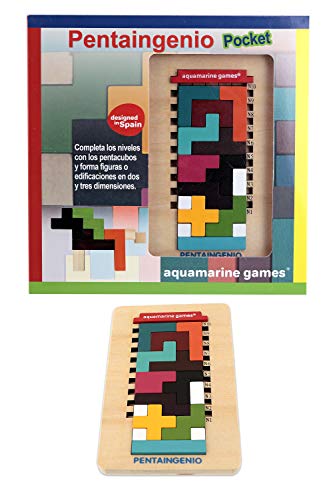Aquamarine Games- Pentaingenio Pentaingegno Pocket, Multicolore, No-Value, 1