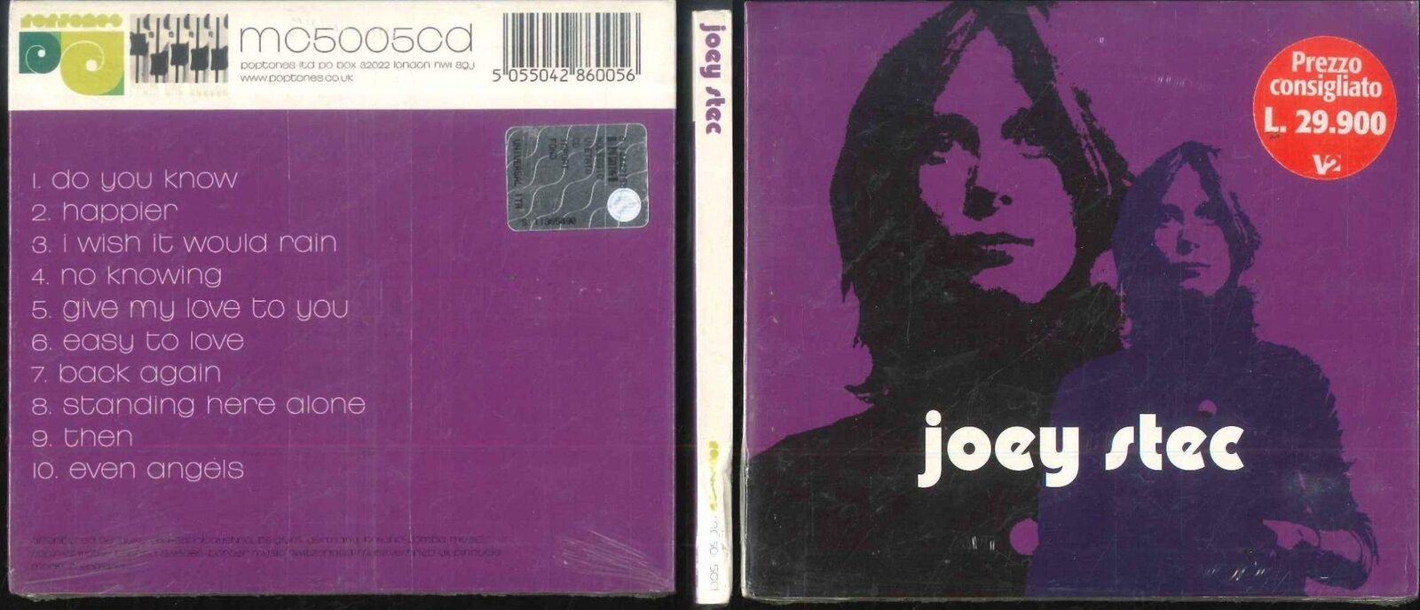 JOEY STEC OMONIMO COSTA ROVINATA PARTE INFERIORE MC5005CD DIGIPAK CD NUOVO SIGIL