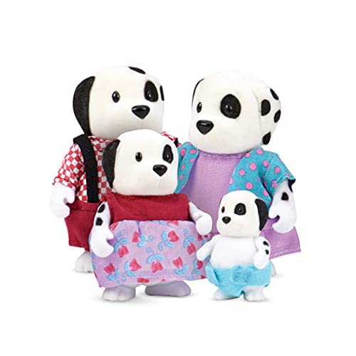 Li'L Woodzeez Woofwinkle Dog Family-Set 5 Pezzi Con Figurine Miniatura E Libro Di Fiabe-Giocattoli Per Animali E Acce Accessori Per Bambini Dai 3 Anni