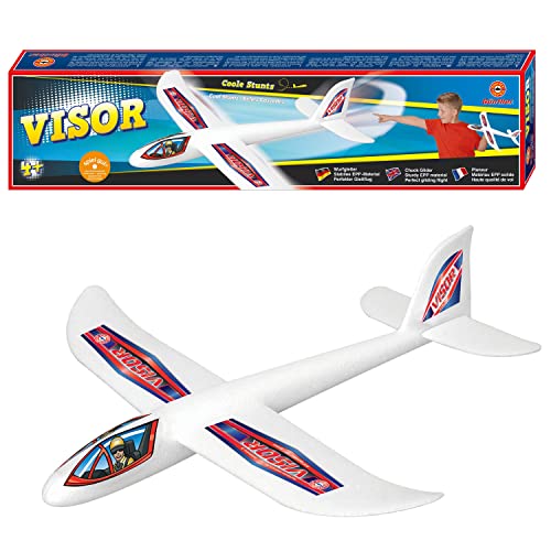 Günther Flugspiele 1508 - Aliante Da Lancio Visiera, In Schiuma Robusta E Flessibile, Aliante Di Circa 36 X 35 Cm, Facile Da Lanciare Dalla Mano, Per