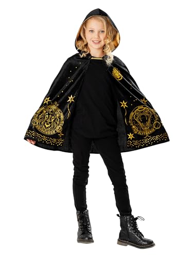 Rubies Costume Capa Harry Potter Deluxe D'Oro Per Bambini, Cappotto Con Cappuccio, Ufficiale Warner, Per Carnevale, Natale, Compleanni, Feste E Hallow