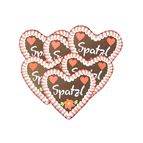 Daum - Pimp Up Your Life 798/1006 – Set 6 Spruch Cuori In Panpepato Design Spatzl, 14 Cm, Colore: Rosso