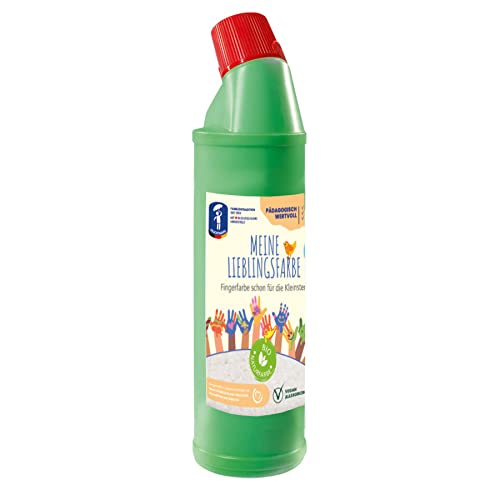 Feuchtmann 633.0658-7-My Favorite Paint, Pittura A Dita In Bottiglia, Circa 900 G Di Vernice Di Alta Qualità In Verde, Per Bambini A Partire Dai 2 Ann
