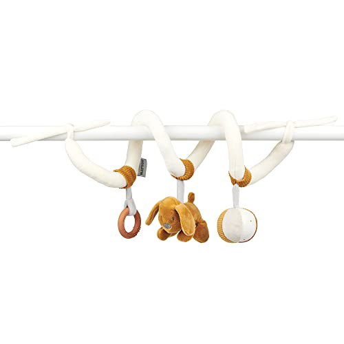 Nattou Gioco A Spirale, Charlie Il Cagnolino, Con Sonaglio E Anello In Silicone, 32 X 25 X 25 Cm, Vegano, 100% Poliestere, Cotone/Poliestere, Bianco E