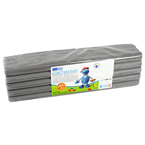 Becks Plastilin 1000 G Modelling Clay Pack (Grey), Colore Grau, B100503