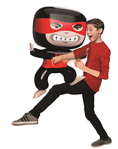Bizak Battle Wubble Ninja, Figura Gonfiabile A Cui Poter Approdare E Combattere Con Essa, Molto Resistente, Consigliata Per Bambini A Partire Dai 6 An