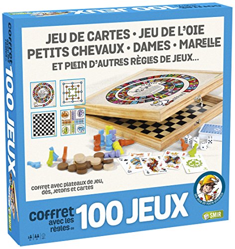 France Cartes Smir Box Wooden 100 Games - Gioco Da Tavolo