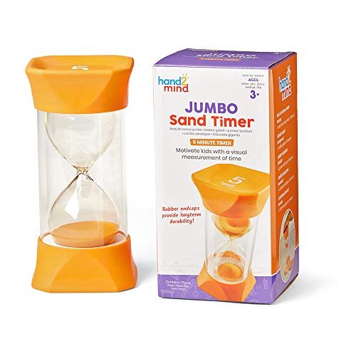 Learning Resources Clessidra Gigante, Clessidra Da 5 Minuti Con Coperchi In Gomma Morbida Per Mettere In Pausa Senza Fare Rumore, Clessidre Per La Cla