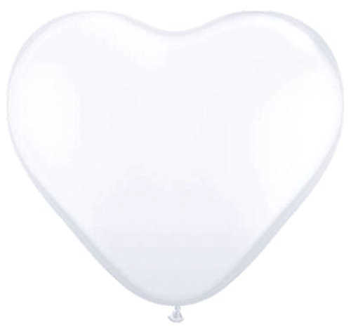 Palloncini A Forma Di Cuore Bianchi - 8 Pezzi