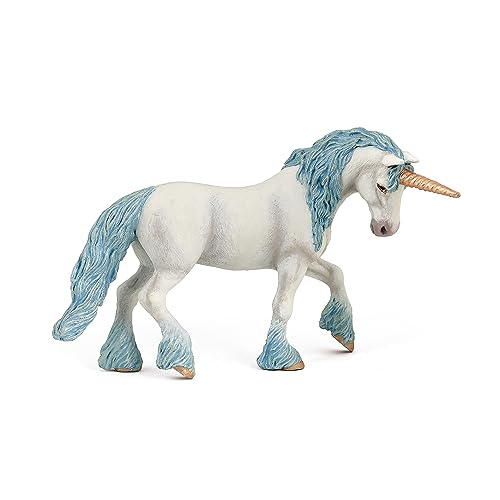 Papo Figurine 38824-Unicorno Magico, Colore Blu-Bianco, Standard, 38824