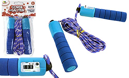 Flypop'S - Skipping Rope With Counter - Recreation Game - 011089Y - Blue - Rope - Skill Game - Children'S Toy - 26 Cm X 14 Cm - Suitable For Ages 3 An