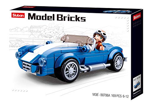 Sluban- Modello Bricks-Cobra Gt40 Car(169 Pezzi), Multicolore, M38-B0706A