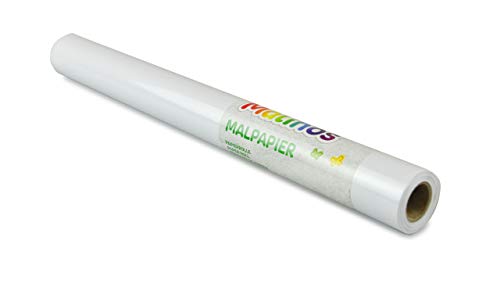 Malinos- Papierrolle 10M Rotolo Di Carta, 45 Cm X 10 M, Da Dipingere, Colore Bianco, 301033