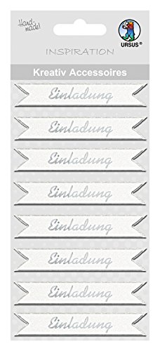 Ursus 564000145 - Accessori Creativi, Invito, 8 Pezzi, Argento