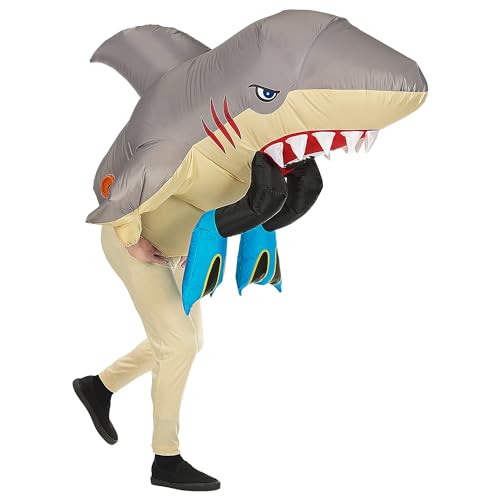 "Shark Attack" (Airblown Inflatable Oversized Costume) (4 X Aa Batteries Not Included) - (One Size Fits Most Adult)