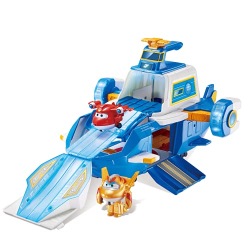 Super Wings – Playset Aeroporto World Aircraft + 2 Giocattoli Transform-A-Bots – Giocattolo Per Bambini Dai 3 Anni In Su