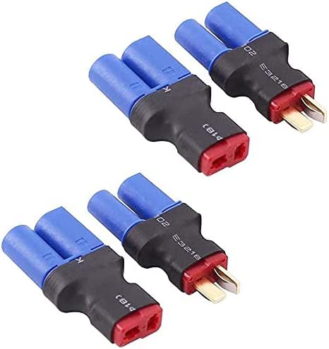 Yunique Green-Clean-Power - Set 4 Adattatori Ec5 A T-Plug Deans Style | Compatibile Con Batteria Tello Dji, Elicottero Rc, Cavo Iso Pioneer | Per Mode