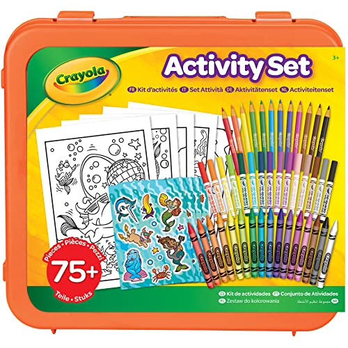 Crayola- Valigetta Pennarelli Lavabili, Cere, Matite, 75+ Pezzi, Attività Creativa Per Bambini, Colori Assortiti, 071662110895