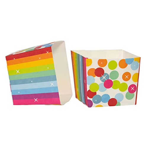 Folat- Vassoi Per Caramelle Rainbow Bday-5 Pezzi, Multicolore, One Size, 65824