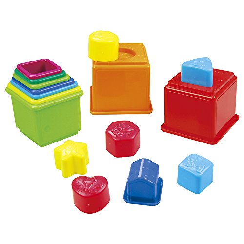 Colorbaby Play Set Cubi Impilabili E Figure Geometriche, 16 Pezzi (44286)