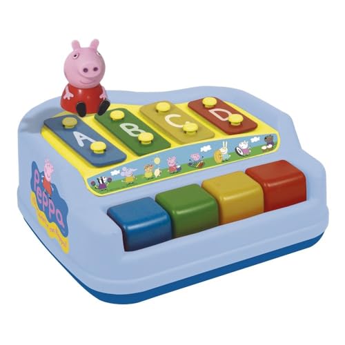 Grandi Giochi Peppa Pig-Piano Xilofono In Astuccio 4 Note Con Figura, Colore Blu, 2326