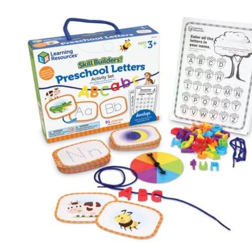 Learning Resources- Set Skill Builders Attività Suoni, Imparare L'Alfabeto, Lettere Maiuscole E Minuscole, Lettura Per Bambini Di 3 Anni, Motricità Fi