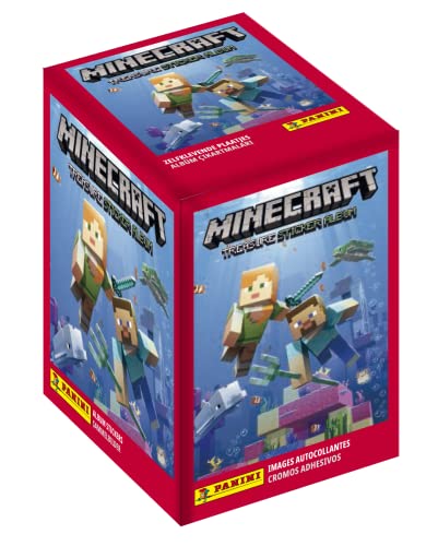 Panini- Minecraft-Confezione Da 50 Adesivi, Mcstp