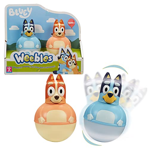 Weebles, 2 Personaggi Bluey, Bluey & Bingo, Culbuto, Giocattolo Di Risveglio, Giocattolo Per Bambini Da 1 Anno, Weu003