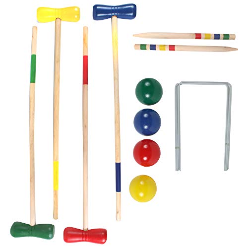Planete Bois Croquet-Fsc-049059A-2-6 Giocatori-Multicolore-Legno-Giocattolo Per Bambini-Gioco Di Abilità E All'Aperto-76 Cm X 14 Cm-A Partire Dai 6 An