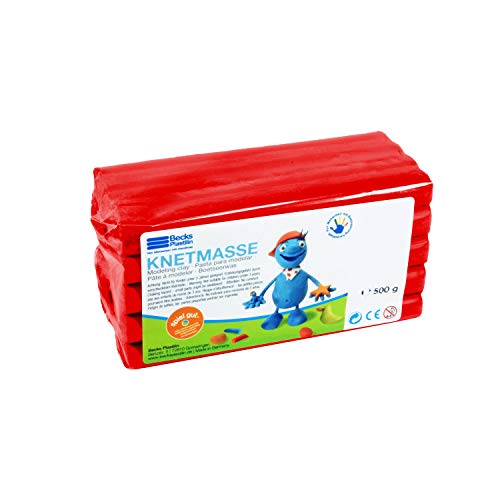 Becks Plastilin 500 G Modelling Clay Pack (Red), Colore Multi-Colour, B100481
