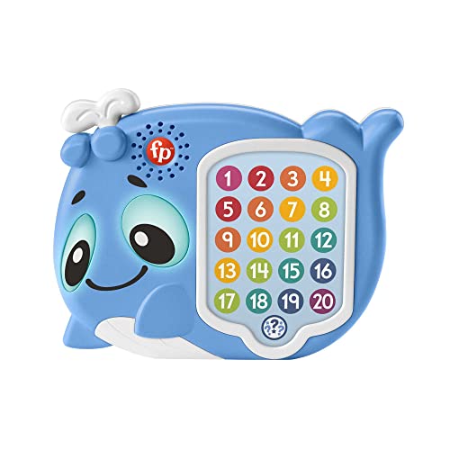 Fisher-Price Eden The Whale Linkimals (Versione Francese), Giocattolo Musicale Interattivo Per L'Apprendimento Precoce Con Luci, Giocattolo Per Bambin
