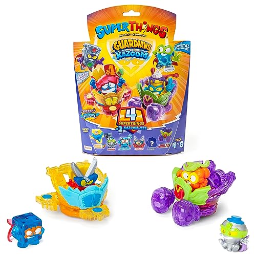 Superthings Guardians Of Kazoom – Pack Da 4 Superthings (Include 1 Capitano D’Argento) E 2 Jet Kazoom